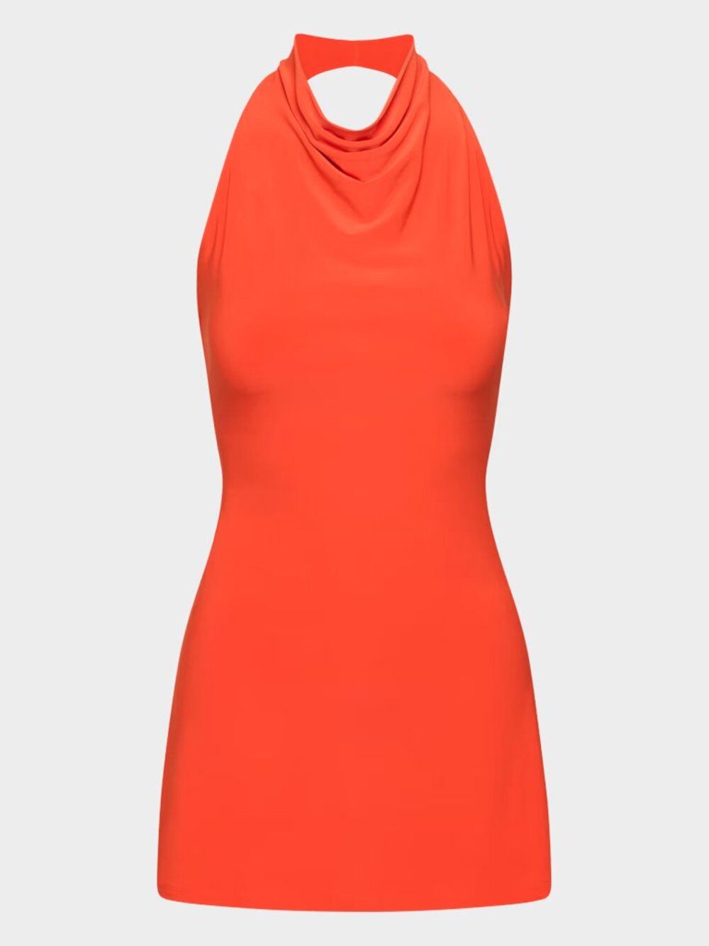 Aritzia Wilfred Tower Dress NWT Drapey Jersey Halterneck Dress Poppy Red 2XS